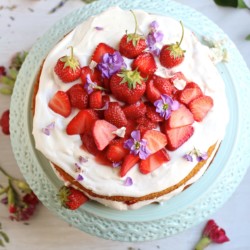 gluten free strawberry almond cake