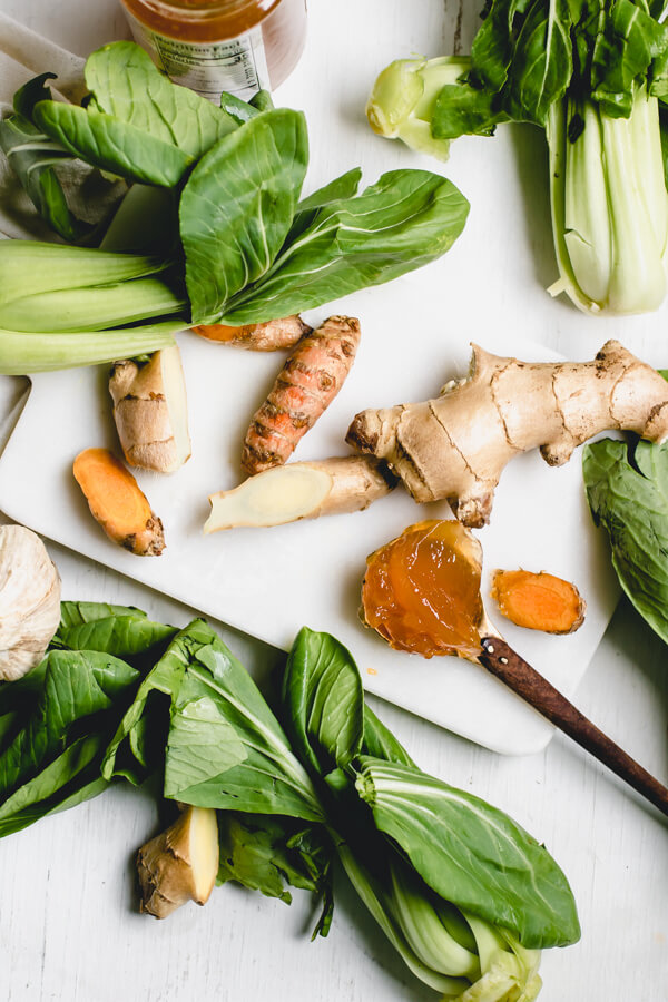 Instant Pot Apricot Ginger Chicken Thighs with Baby Bok Choy - Ingredients