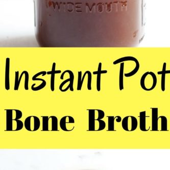 Nutrient dense, super duper healthy, bone broth cooked simply and easily in the instant pot. Healing is only 45 minutes away!