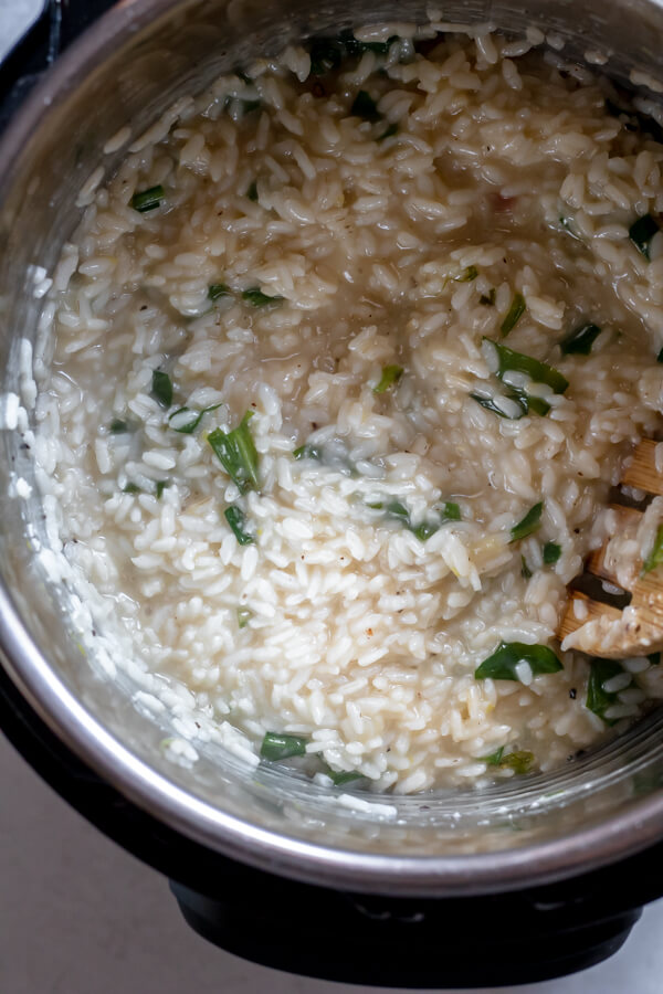Instant Pot risotto with wild ramps
