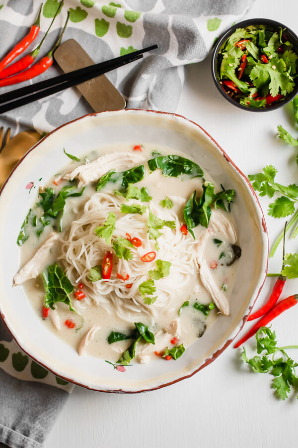 Instant Pot Thai Coconut Lime Chicken Soup With Noodles Abra S Kitchen