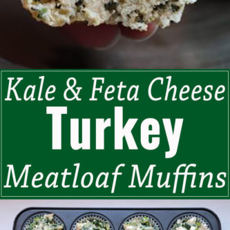 Kale and feta cheese meatloaf muffins are a quick and easy dinner recipe.Creamy feta cheese, yummy kale, and lots of dill in the perfect single serve size. 