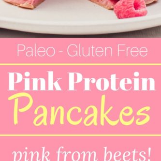 Super healthy real food pancakes, kissed with a touch of shredded beet to create gorgeous festive pink pancakes! Paleo, gluten-free, dairy-free, and so yummy!Super healthy real food pancakes, kissed with a touch of shredded beet to create gorgeous festive pink pancakes! Paleo, gluten-free, dairy-free, and so yummy!