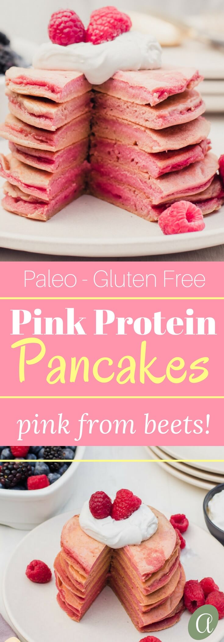 Pink Protein Pancakes - Abra's Kitchen