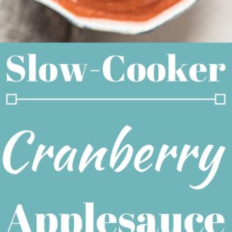 Perfectly sweet and tart, and supremely easy slow cooker maple cranberry applesauce. Refined sugar free, paleo friendly, and the ideal seasonal treat!
