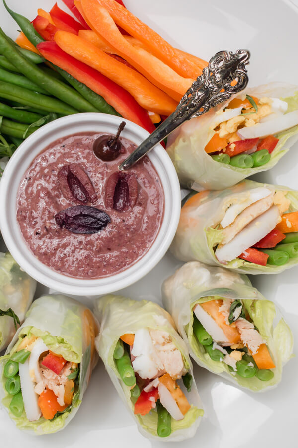 Get ready for the perfect healthy summer dish, Tuna Nicoise Spring Rolls. All the deliciousness of a tuna Nicoise salad wrapped up in a tasty Spring Roll and served with a Dijon-olive dipping sauce. Perfect for a light lunch, or as a refreshing appetizer at your next BBQ.