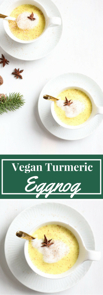 This easy recipe for Vegan Turmeric Eggnog reinvents a holiday classic using functional healthy ingredients, and a special anti-inflammatory spice twist| abraskitchen.com