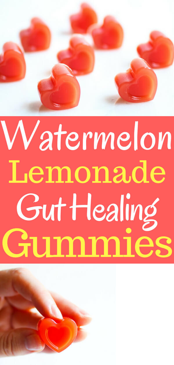 Watermelon Lemonade Gut Gummies. A gummy candy that's good for you (and your gut!) Real food, paleo, kid-friendly 